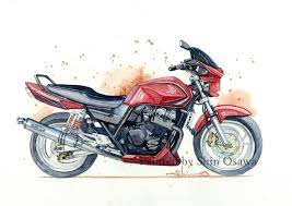 cb400sf 水彩イラスト イラスト 水彩