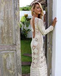 Invia tramite email postalo sul blog condividi su twitter condividi su facebook condividi su pinterest. Abito Da Sposa All Uncinetto Maxi Abito A Maniche Lunghe Etsy