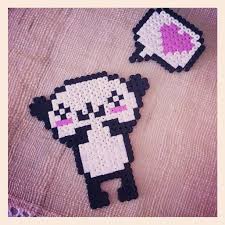 Jessou On Instagram Poulettemagique J Ai Trouve Le Panda Sur Pinterest Mais Il Me Semble Que Cest Toi Diy Perler Beads Hama Beads Kawaii Perler Bead Art