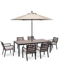 Browse our great prices & discounts on the best melamine dinnerware sets. Furniture Stockholm Outdoor Aluminum 7 Pc Dining Set 84 X 42 Rectangle Dining Table 6 Dining Chairs With Sunbrella Cushions Created For Macy S Reviews Furniture Macy S
