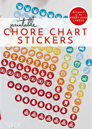 printable chore chart stickers the homes i have made