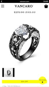 Love This Vancaro Com Black Gold Ring Black Wedding Rings Gothic Engagement Ring