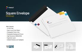Find & download free graphic resources for envelope mockup. Square Envelope Mockup In Stationery Mockups On Yellow Images Creative Store