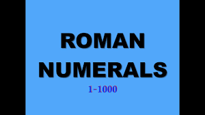 Students are asked to rewrite the given number in normal form. Roman Numerals 1 1000 Blue Youtube