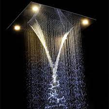 Ceiling mounted rain shower heads are more convenient than all other showerheads. 23 X31 Luxurious Recessed Rain Waterfall Led Shower Head 4 Mode Cascada Showers
