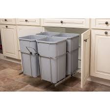 Rev A Shelf 27 Quart Plastic Pull Out Trash Can Lowes Com Trash Can Pull Out Trash Cans Cabinets Organization