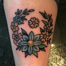 Cute Traditional Style Floral Wreath Tattoo Tattoos Wreath Tattoo First Tattoo