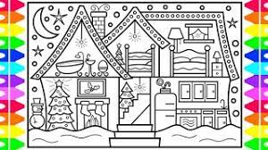 Choose different colors every time to create a gingerbread town for the season! How To Draw A Christmas House With Decorations Christmas Drawing And Coloring Pages For Kids Youtube