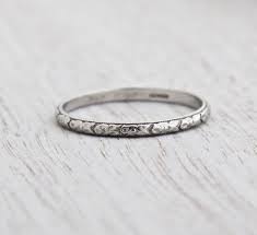 I'm stuck on what kind of wedding band to get for my engagement ring, an antique target ring from the 1930s. Antique Platinum Wedding Band Ring Art Deco 1920s Wedding Engagement Stacking Orange Blossom S Wedding Ring Bands Platinum Wedding Band Antique Wedding Bands