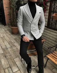 Terziademaltun Italyan Stil Erkek Slim Fit Kadife Kase Blazer Gri Tek Ceket T3088 Fashion Suits For Men Mens Fashion Blazer Blazer Outfits Men