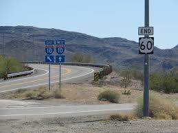 U.S. Route 60 (US 60) is a major east–west U.S. Highway that stretches  approximately 2,670 miles across the country, from southwestern Arizona to  the Atlantic coast in Virginia. It passes through a