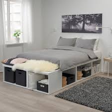 Push in the gray tab, then gently pull the hose out of the mattress cover through the opening in the cover. Platsa White Bed With Storage Depth Storage Space 40 Cm Length 244 Cm Ikea