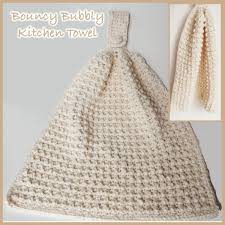 Knit estonian starflower lace square free knitting pattern. Bouncy Bubbly Kitchen Hand Towel Free Crochet Pattern