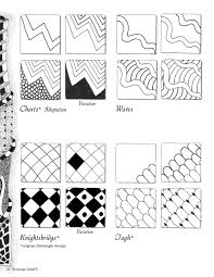 Download this pdf, print it out, and try your hand at shading in different areas to make the pattern look different. Zentangle Basics A Creative Art Form Where All You Need Is Paper Pencil Pen Design Originals 25 Basic Tangles Step By Step Turn Drawings Into Art Designs Improve Focus Develop Dexterity Suzanne