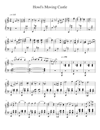 Print And Download In Pdf Or Midi Howl S Moving Castle Free Sheet Music For Piano Made By Fluffycats In 2020 Howls Moving Castle Sheet Music Flute Sheet Music