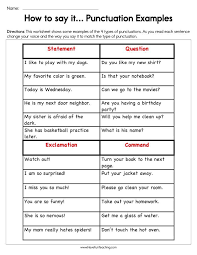 How To Say It Punctuation Worksheet Punctuation Worksheets Teaching Punctuation Punctuation