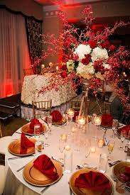 A Glamorous Red And White Beach Wedding In Florida Munaluchi Bride Red Wedding Decorations Red Wedding Theme Red Gold Wedding