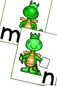 If the picture in the middle is completed with the match, it is correct. Friendly Dragon Lower Case Letter Matching Game Simple Fun For Kids