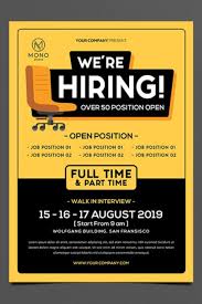 Job Vacancy Flyer Desain Brosur Brosur Seni Bahasa