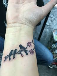 Simple Birds On A Branch Tattoo Birds On A Branch Tattoo Cherry Blossoms Too Trendy Tattoos Little Bird Tattoos Tattoos