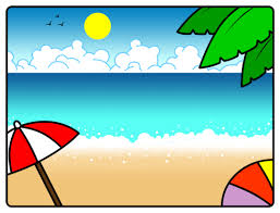 Cartoon Beach Step By Step Drawing Lesson Beach Drawing Colorful Drawings Drawings
