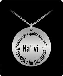 Na Vi Language Funny Necklace I Apologize For This Moron Stainless Steel Necklace For Avatar And Pandora Lover Stainless Steel Necklace Funny Necklace Necklace