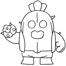 How to draw bull super easy kolorowanki rysunki. Kolorowanka Brawl Stars Spike Cactus 31