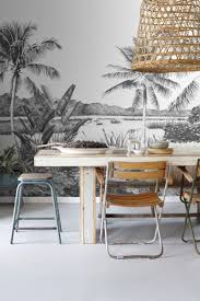 fotobehang tropisch landschap met palmbomen zwart en wit xl photowalls collecties estahome in 2020 wit behang zwart en wit tropisch behang