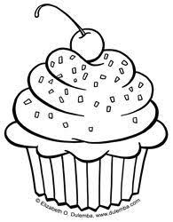 Dibujos De Cupcakes Para Colorear