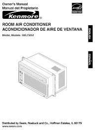 This ac unit is designed to cool spaces up to 1,000 sq. Kenmore 580 75051 Owner S Manual Pdf Download Manualslib