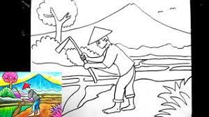 Maybe you would like to learn more about one of these? Cara Menggambar Petani Di Sawah Dan Pemandangan Youtube