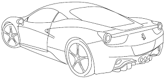 Free printable coloring pages for kids. Ferrari Sports Car Drawing Easy Novocom Top
