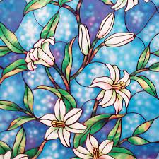 Stained glass is the perfect addition to any bathroom or powder room because it gives residents the ability to utilize natural light without risking privacy. Amazon Com Coavas Privacy Window Film Stained Glass Window Film Non Adhesive Frosted Glass Film Decorative Static Cling Window Film For Home Uv Blocking Privacy Heat Insulation 17 7 X 78 7 Home Kitchen