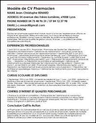 Modele De Cv Pour Etudiant Modele Cv Pharmacien Cv Etudiant