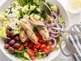 Garnish with avocado slices and tortilla strips. Simple Grilled Chicken Salad With Lemon Vinaigrette Appetite For Energy