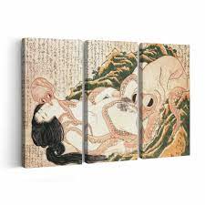 The Dream of the Fisherman's Wife Katsushika Hokusai - Etsy Finland