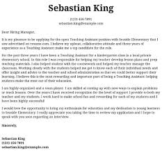 Teaching Assistant Cover Letter Examples Samples Templates Resume Com