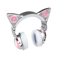 Oregon Scientific Australia Cat Ear Headphones By Axent Wear Blue Headphone With Gaming Mic Au Wireless Cat Ear Headphones Cute Headphones Accessories