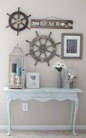 Hang ocean waves of blue & white bunting or swaths of fabric on fences and/or porch railings. Beach Theme Decorating Ideas