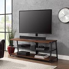 Mainstays 3 In 1 Medium Brown Tv Stand For Tv S Up To 70 Entertainment Center Living Room Furniture Mount Flat Screen Tv