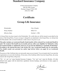 The standard is a marketing name for stancorp financial group, inc. Standard Insurance Company Certificate Group Life Insurance Pdf Free Download