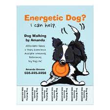 Dog Walker Walking Personalized Tear Sheet Dog Walking Flyer Dog Walking Business Pet Sitting Flyer