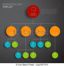 Vector Modern And Simple Organization Chart Template