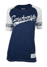 Dallas Cowboys Womens Navy Blue W White Sleeves Shiners T Shirt Love A 3 4 Sleeve Dallas Cowboys Women Dallas Cowboys Outfits Dallas Cowboys