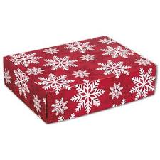 Red White Snowflakes Decorative Mailers 12 X 9 X 3 White Snowflake Red And White Snowflakes