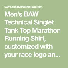 Mens Tech Singlet Running Shirt By Baw Marathon Singlet
