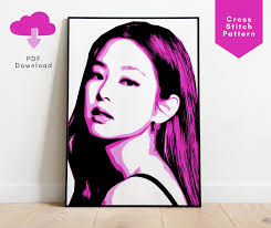 Jennie Blackpink Kpop Cross Stitch Pattern, Jennie Merch, Blink Merch,  Blackpink Gift, Blackpink Merch