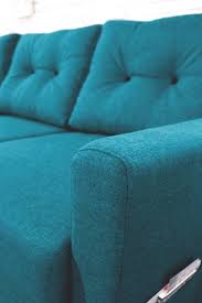 La couleur (bleu canard) est sublime. Canape D Angle Droit Convertible 4 Places Tissu Bleu Canard Oslo Maisons Du Monde
