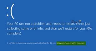 Unmountable Boot Volume Blue Screen Tech News Volume