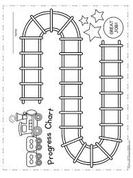 Student Train Progress Chart Reward Chart Kids Potty Chart Charts For Kids